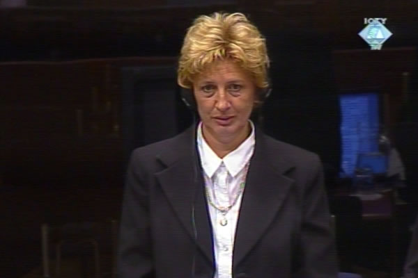 Biljana Simeunovic, witness at the Mico Stanisic and Stojan Zupljanin trial Biljana Simeunovic, witness at the Mico Stanisic and Stojan Zupljanin trial