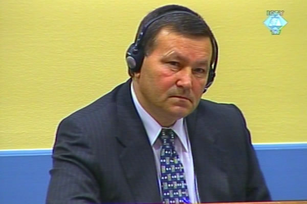Mladen Markac in the courtroom
