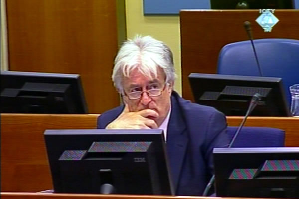 Radovan Karadzic in the courtroom Radovan Karadzic in the courtroom