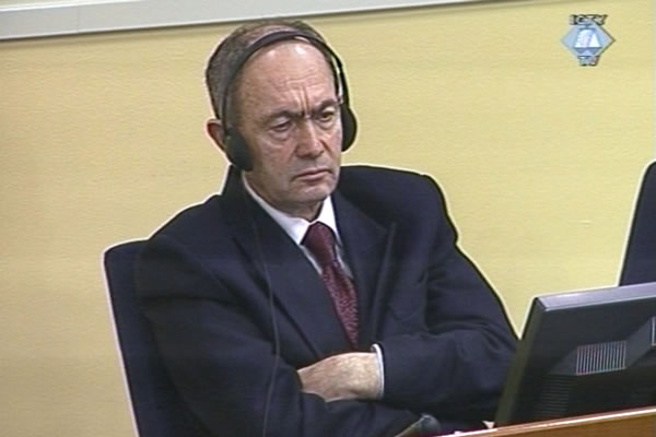 Zdravko Tolimir in the courtroom