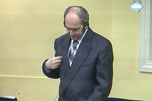 Zdravko Tolimir in the courtroom