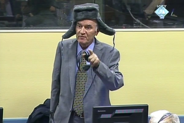 Ratko Mladic in the courtroom