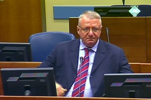 Vojislav Seselj in the courtroom