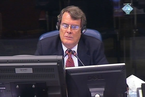 Patrick Treanor, witness at the Radovan Karadzic trial