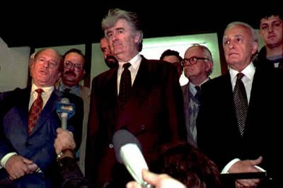 Radovan Karadzic and Karolos Papoulias