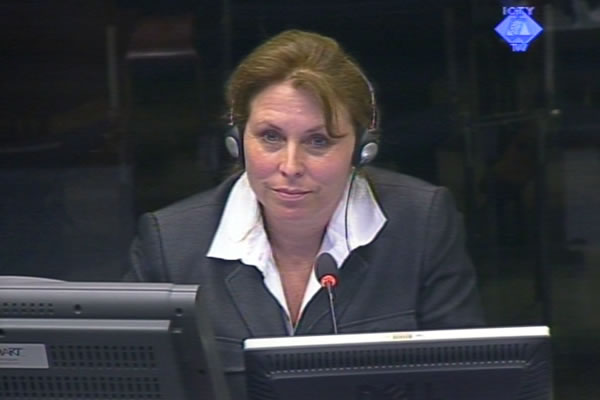 Stephanie Frease, witness at the Radovan Karadzic trial Stephanie Frease, witness at the Radovan Karadzic trial