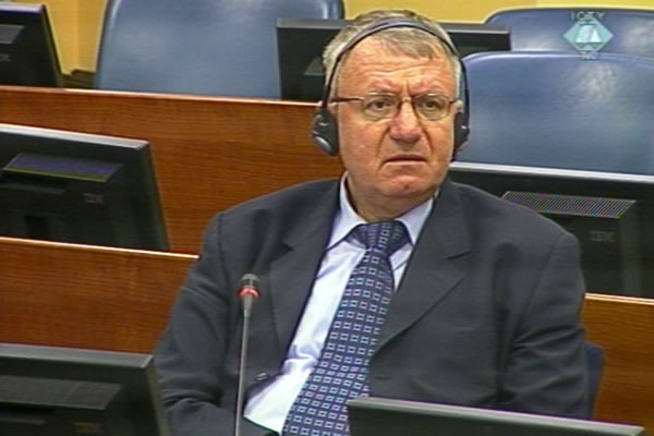 Vojislav Seselj in the courtroom