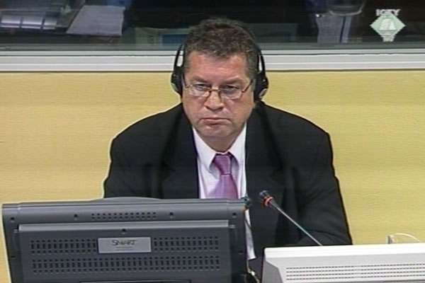 Milan Milosevic, defence witness of Franko Simatovic