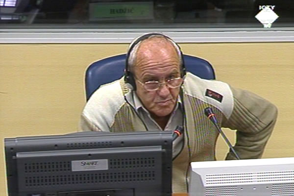 Milan Miladinovic, witness at the Goran Hadzic trial Milan Miladinovic, witness at the Goran Hadzic trial