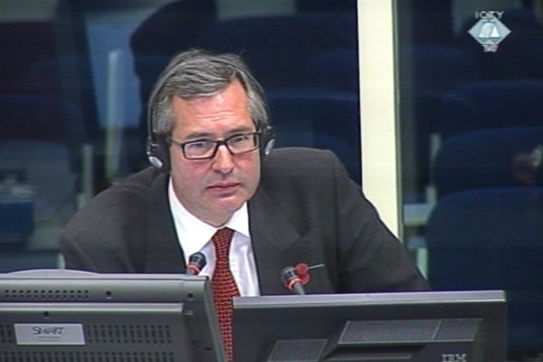 Richard Philipps, witness at the Ratko Mladic trial