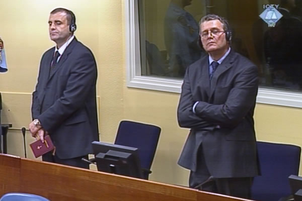 Milan and Sredoje Lukic in the courtroom