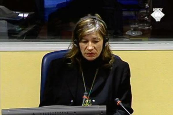 Samira Baranjek, witness at the Goran Hadzic trial Samira Baranjek, witness at the Goran Hadzic trial