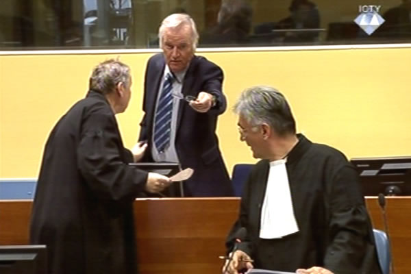 Ratko Mladic in the courtroom