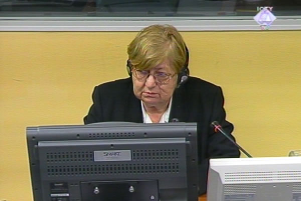 Vesna Bosanac, witness at the Goran Hadzic trial Vesna Bosanac, witness at the Goran Hadzic trial