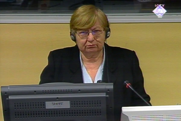 Vesna Bosanac, witness at the Goran Hadzic trial Vesna Bosanac, witness at the Goran Hadzic trial