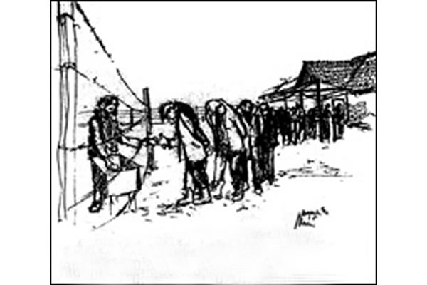 Drawing of the Begejci camp in Vojvodina Drawing of the Begejci camp in Vojvodina