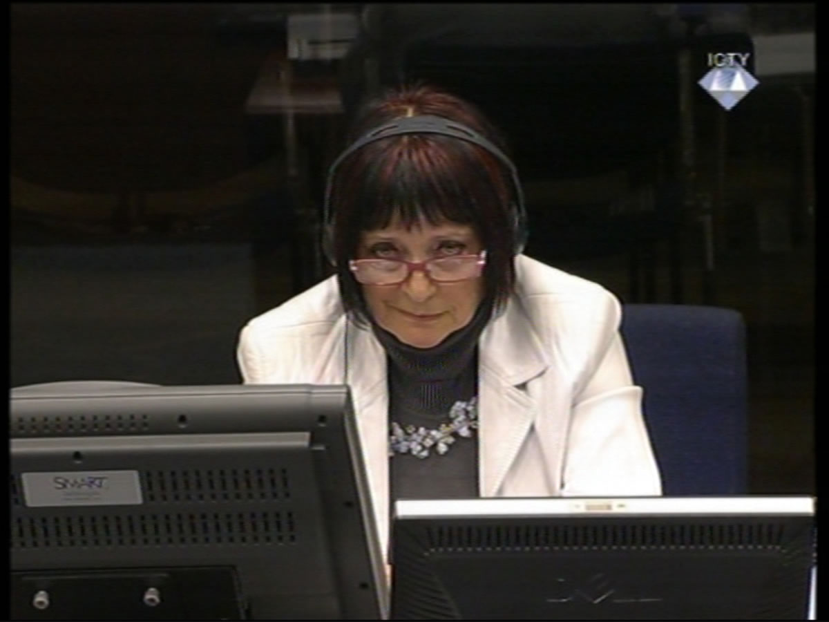 Zorica Subotic, defence witness of Radovan Karadzic