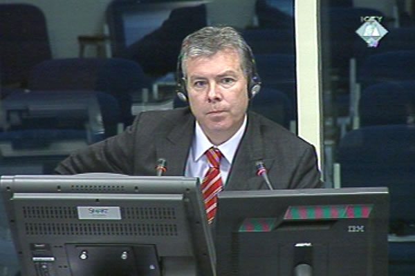 Ewan Brown, witness at the Ratko Mladic trial