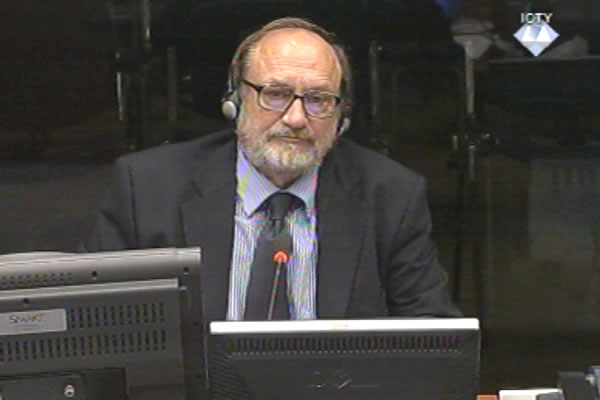 Nikola Poplasen, witness at the Radovan Karadzic trial