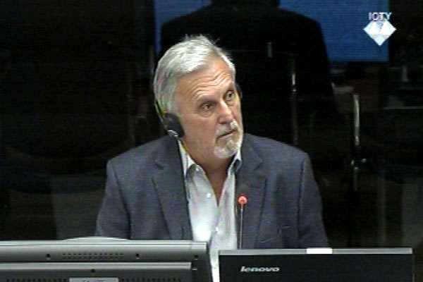 Vladimir Radojcic, defence witness at Rako Mladic trial