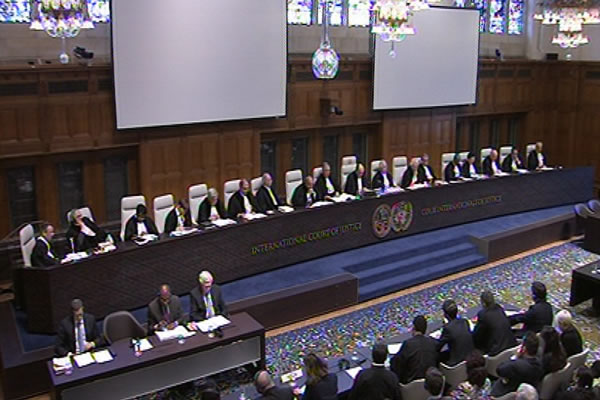 ICJ Trial chamber in the case brought by Croatia against Yugoslavia in 1999