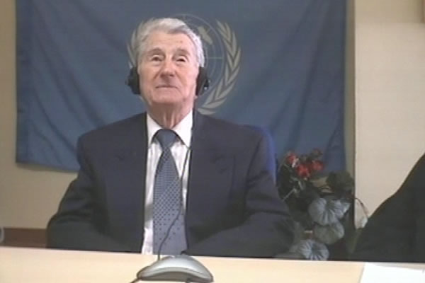 Branko Basara, defence witness at Rako Mladic trial Branko Basara, defence witness at Rako Mladic trial