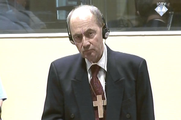 Zdravko Tolimir in the courtroom