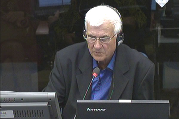 Tihomir Stevanovic, defence witness at Rako Mladic trial Tihomir Stevanovic, defence witness at Rako Mladic trial