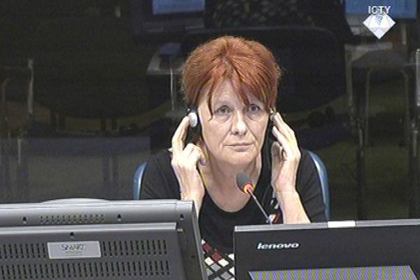 Svetlana Radovanovic, witness at the Ratko Mladic trial Svetlana Radovanovic, witness at the Ratko Mladic trial