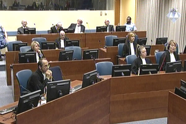 Jadranko Prlic, Bruno Stojic, Slobodan Praljak i Milivoj Petkovic in the courtroom Jadranko Prlic, Bruno Stojic, Slobodan Praljak i Milivoj Petkovic in the courtroom