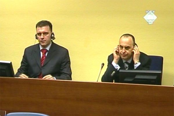 Ljube Boskoski and Johan Tarculovski in the courtroom