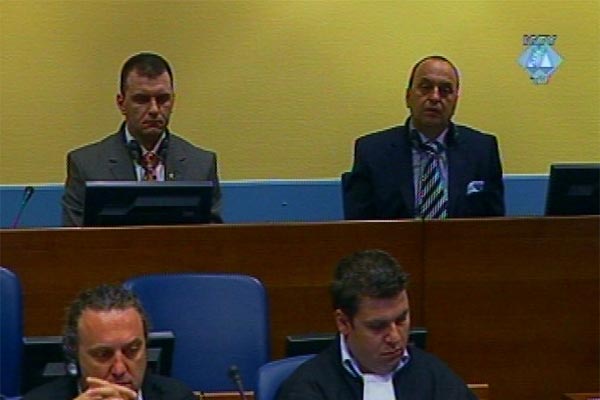 Ljube Boskoski and Johan Tarculovski in the courtroom