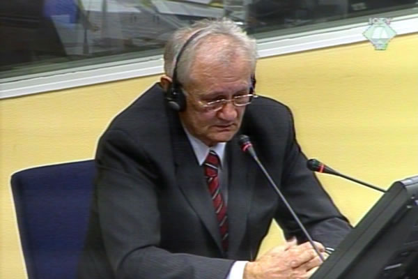 Branko Krga, defence witness of Vlastimir Djordjevic