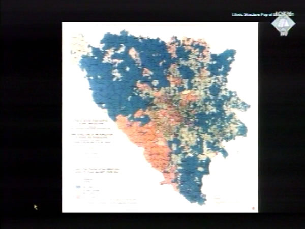 Etnic map of the Bosnia and Hercegovina