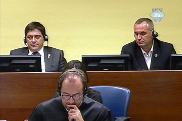 Astrit Haraqija and Bajrush Morina in the courtroom Astrit Haraqija and Bajrush Morina in the courtroom