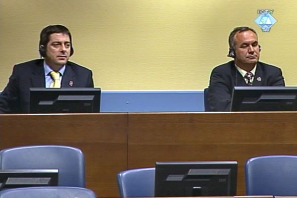 Astrit Haraqija and Bajrush Morina in the courtroom Astrit Haraqija and Bajrush Morina in the courtroom