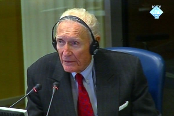 Herbert Okun, witness at the Radovan Karadzic trial Herbert Okun, witness at the Radovan Karadzic trial