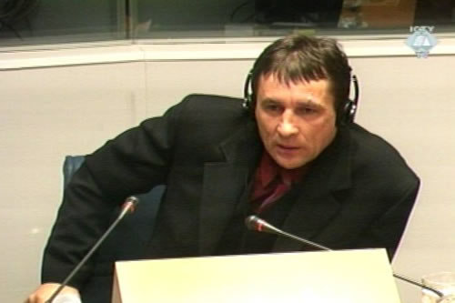 Ilija Ivanovic, witness in the Oric trial Ilija Ivanovic, witness in the Oric trial