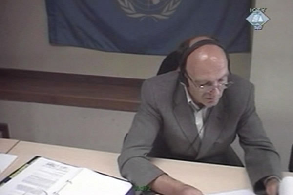 Ljubo Rakic, defence witness of Vujadin Popovic Ljubo Rakic, defence witness of Vujadin Popovic