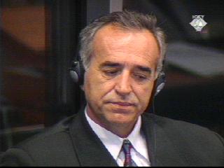 Momir Nikolic in the courtroom