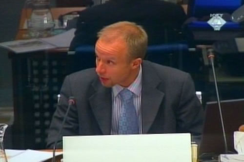Oli Lahtinen, witness in the trial of the three former KLA members Oli Lahtinen, witness in the trial of the three former KLA members