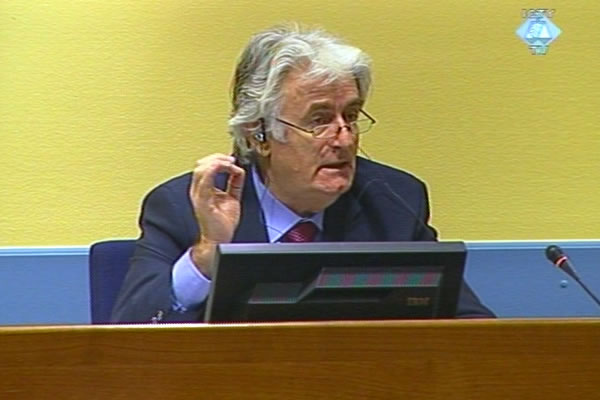 Radovan Karadzic in the courtroom