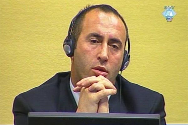 Ramush Haradinaj in the courtroom