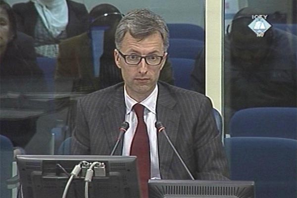 Reynaud Theunens, witness in the Seselj trial Reynaud Theunens, witness in the Seselj trial