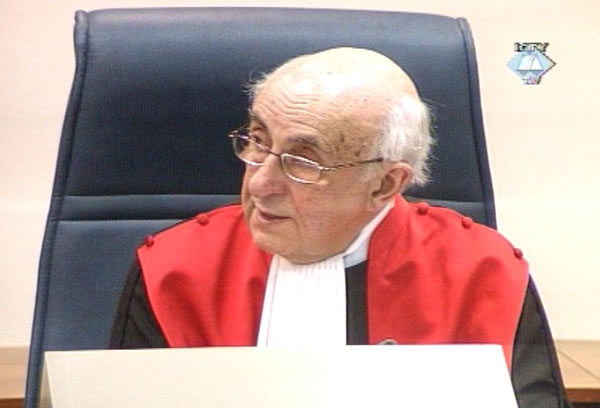 Theodor Meron, president of the Tribunal Theodor Meron, president of the Tribunal