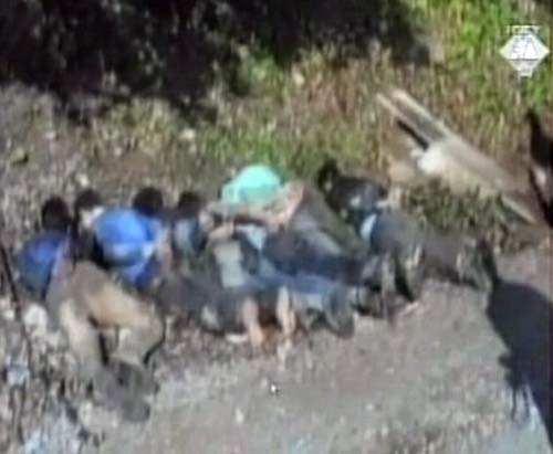 Imprisoned young men just before being shot around Srebrenica 