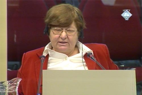 Vesna Bosanac, witness in the trial of the 'Vukovar three' Vesna Bosanac, witness in the trial of the 'Vukovar three'