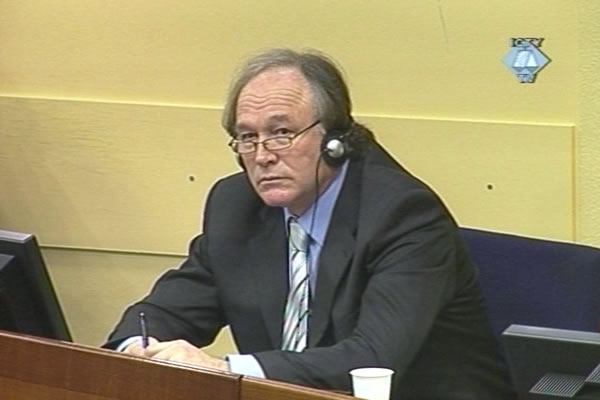 Vlastimir Dordevic in the courtroom of the Tribunal