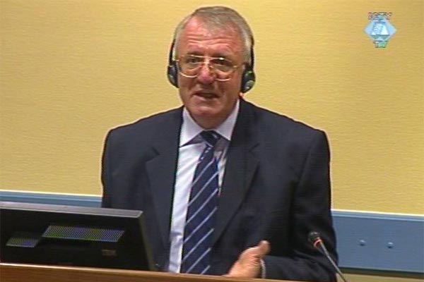 Vojislav Seselj in the courtroom