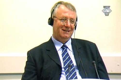 Vojislav Seselj in the courtroom